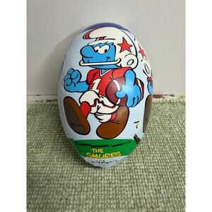 Vintage Smurfs Football Plush Ball Peyo Character Kids Toy Soft Sports Ball